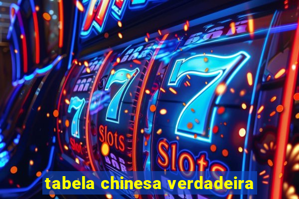 tabela chinesa verdadeira